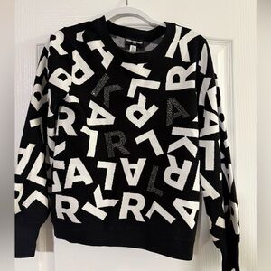 Karl Lagerfeld Monochrome Knit Top